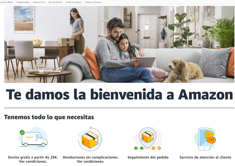 Imagen de Amazon 'Bienvenidos'