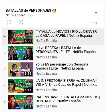 Imagen de Publicación en YouTube de Netflix